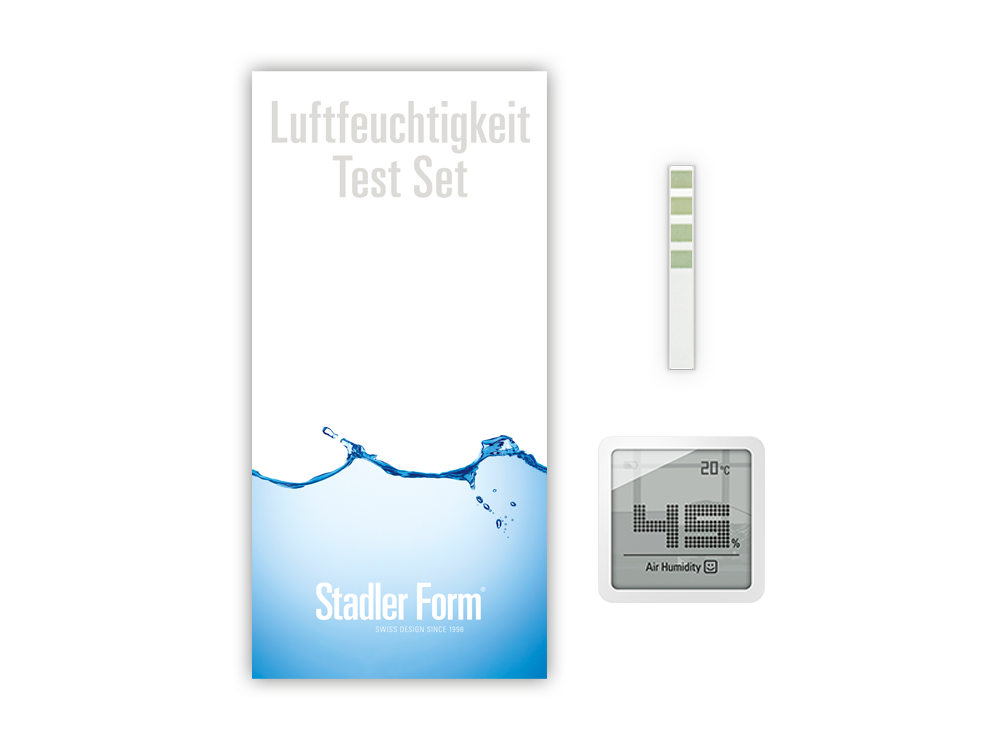 humidity testing set by stadler form includes selina little white hygrometer by stadler form and water hardness testing stripe and instruction manual